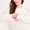 Pull manches longues ecru femme