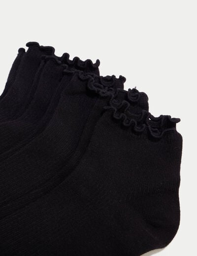 Lot de 4 paires de chaussettes noir femme
