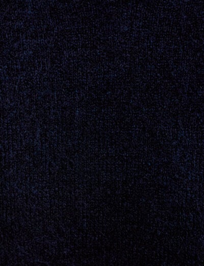 Pull fin 2-en-1 manches longues bleu marine femme
