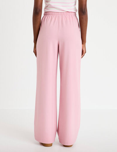 Pantalon large vieux rose femme