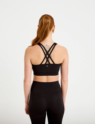 Brassi&egrave;re de sport fines bretelles noir femme