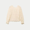 Blouse en dentelle d&eacute;collet&eacute; dos ecru femme