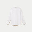 Chemise col am&eacute;ricain manches longues ecru femme