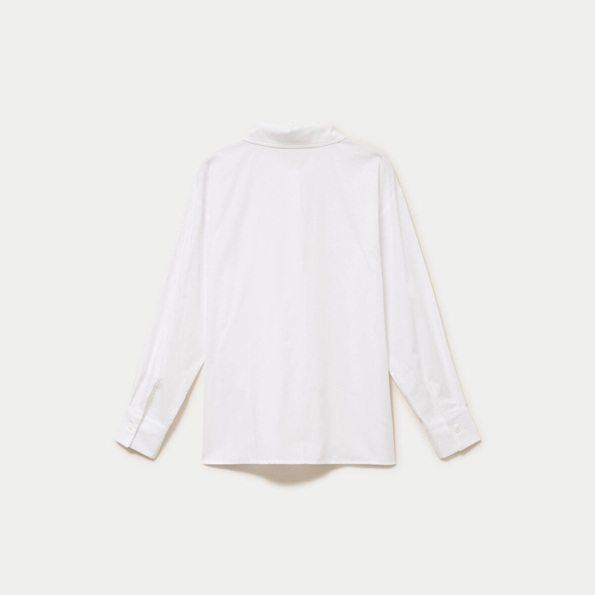 Chemise col am&eacute;ricain manches longues ecru femme
