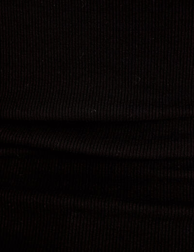 D&eacute;bardeur cintr&eacute; c&ocirc;tel&eacute; dentelle noir femme