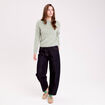 Pull duveteux vert pastel femme