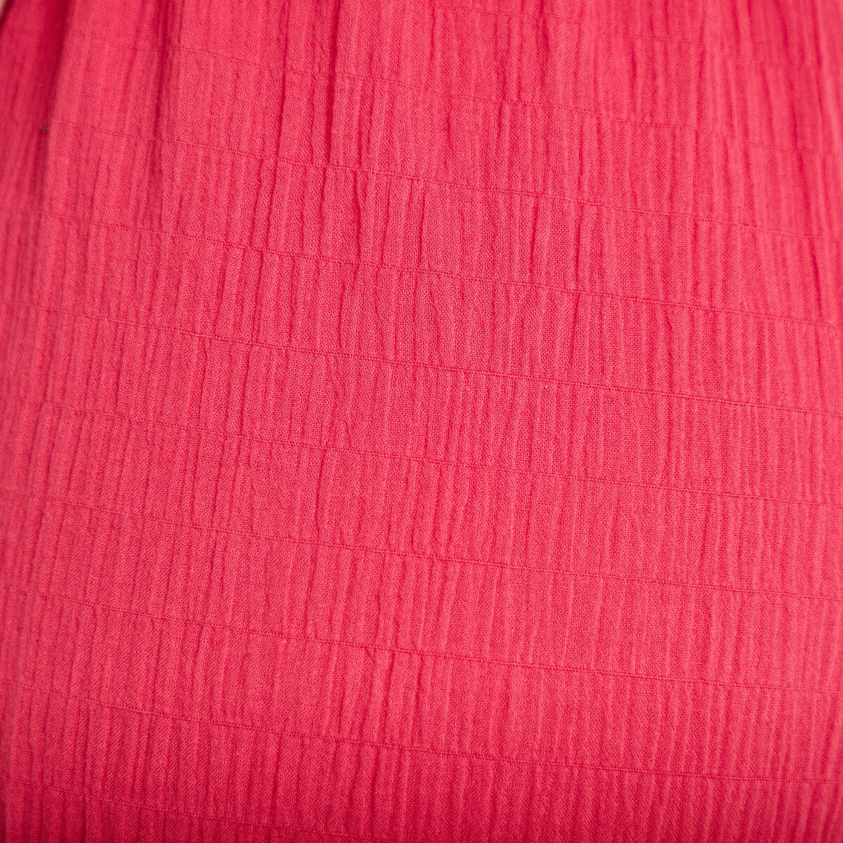 Pantalon large taille haute pliss&eacute; rose framboise femme