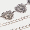 Ceinture fine avec cha&icirc;ne gris argent femme