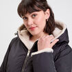 Parka r&eacute;versible &agrave; capuche noir femme