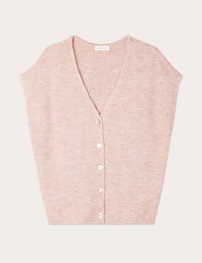 Gilet sans manches sable femme