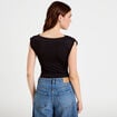 Body ajust&eacute; d&eacute;collet&eacute; sans manches noir femme