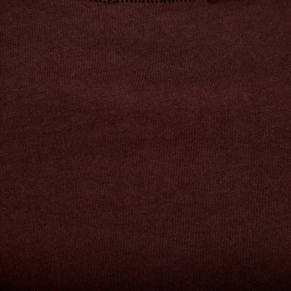 T-shirt col rond manches courtes marron femme