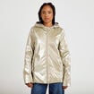 Parka r&eacute;versible &agrave; capuche couleur or femme