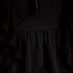 Blouse d&eacute;collet&eacute; voile manches courtes noir femme
