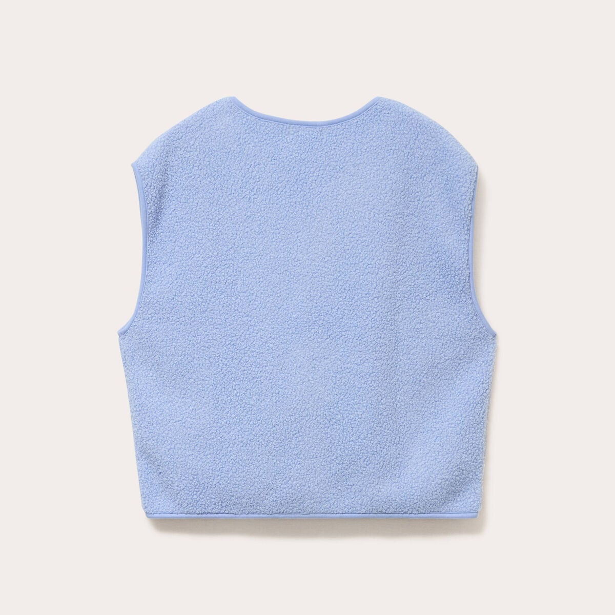 Gilet sans manches effet polaire bleu clair femme