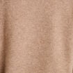 Pull col rond manches longues beige femme