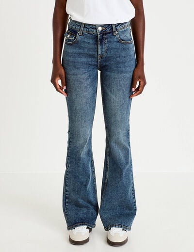 Jean bootcut taille basse denim dirty femme
