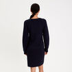 Robe pull d&eacute;tails de boutons bleu marine femme