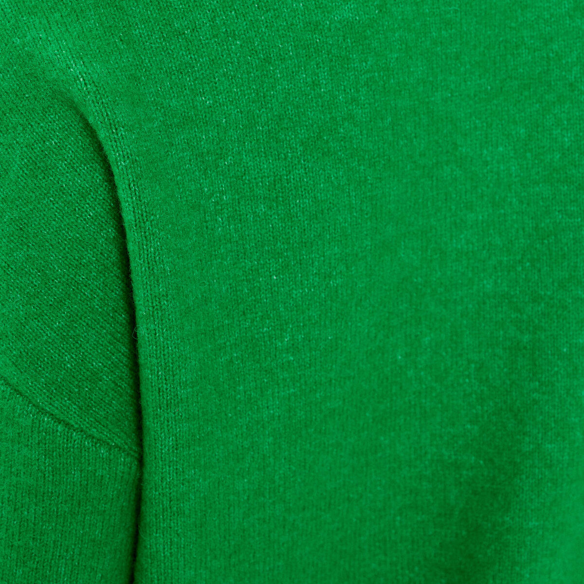 Pull col rond vert femme