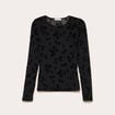 T-shirt ajust&eacute; manches longues noir femme