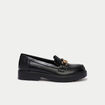 Mocassins avec bijou noir femme