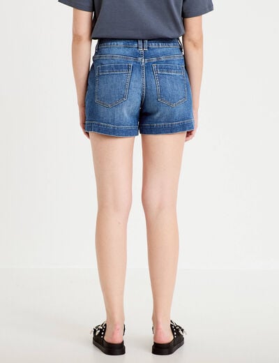 Short en jean denim double stone femme