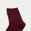 Chaussettes fils m&eacute;tallis&eacute;s bordeaux femme