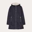 Parka r&eacute;versible &agrave; capuche noir femme