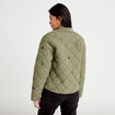 Veste matelass&eacute;e brod&eacute;e vert kaki femme