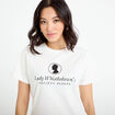 T-shirt col rond Bridgerton ecru femme