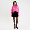 Short stretch d&eacute;tails coeur noir femme