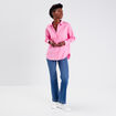 Chemise manches longues rose femme
