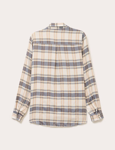 Chemise manches longues bleu femme