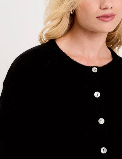 Gilet manches longues noir femme