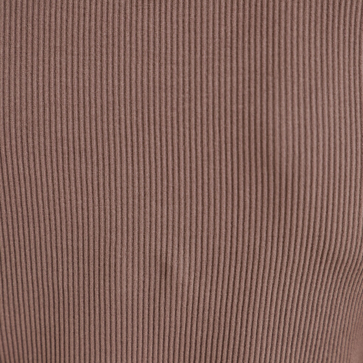 Crop top sans couture col rond marron clair femme