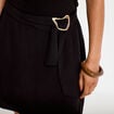 Jupe-short &eacute;vas&eacute;e courte noir femme