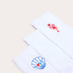 Lot de 3 paires de chaussettes fantaisie ecru femme