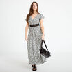 Robe longue &eacute;vas&eacute;e noir femme