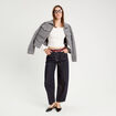 Gilet manches longues c&ocirc;tel&eacute; ecru femme