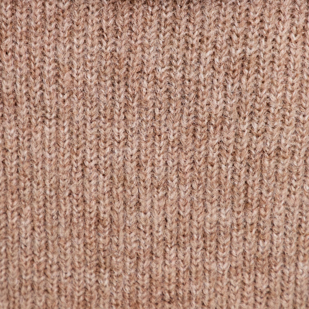 Pull col camionneur manches longues beige femme