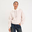 Sweat effet polaire fausse fourrure sable femme