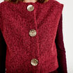 Gilet sans manches effet polaire rouge fonc&eacute; femme