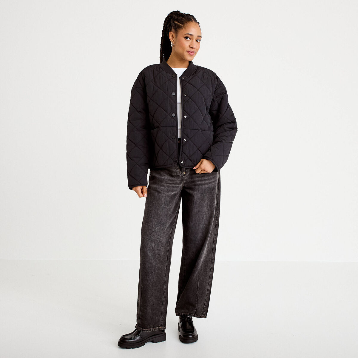 Veste matelass&eacute;e noir femme