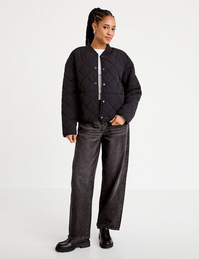 Veste matelass&eacute;e noir femme