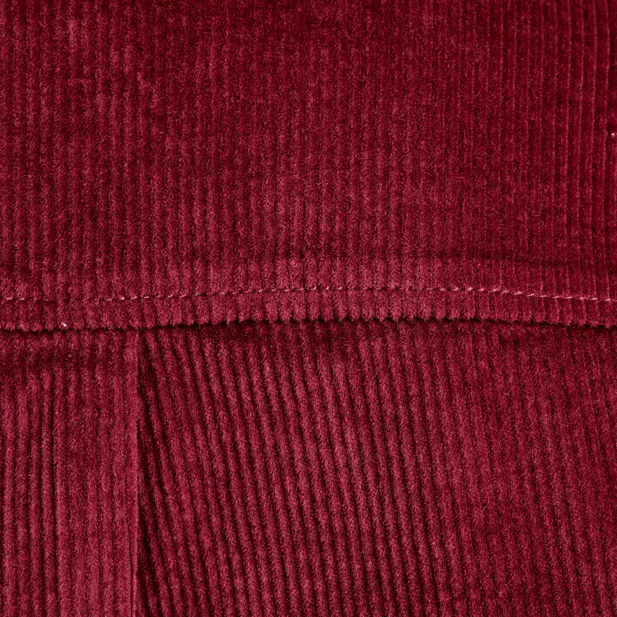 Chemise oversize en velours bordeaux femme