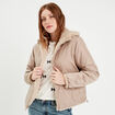 Parka r&eacute;versible &agrave; capuche beige femme