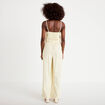 Combinaison large col am&eacute;ricain jaune pastel femme