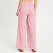 Pantalon large fluide rouge fonc&eacute; femme