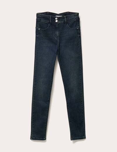 Jeans slim push-up denim blue black femme