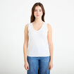 D&eacute;bardeur col v blanc femme